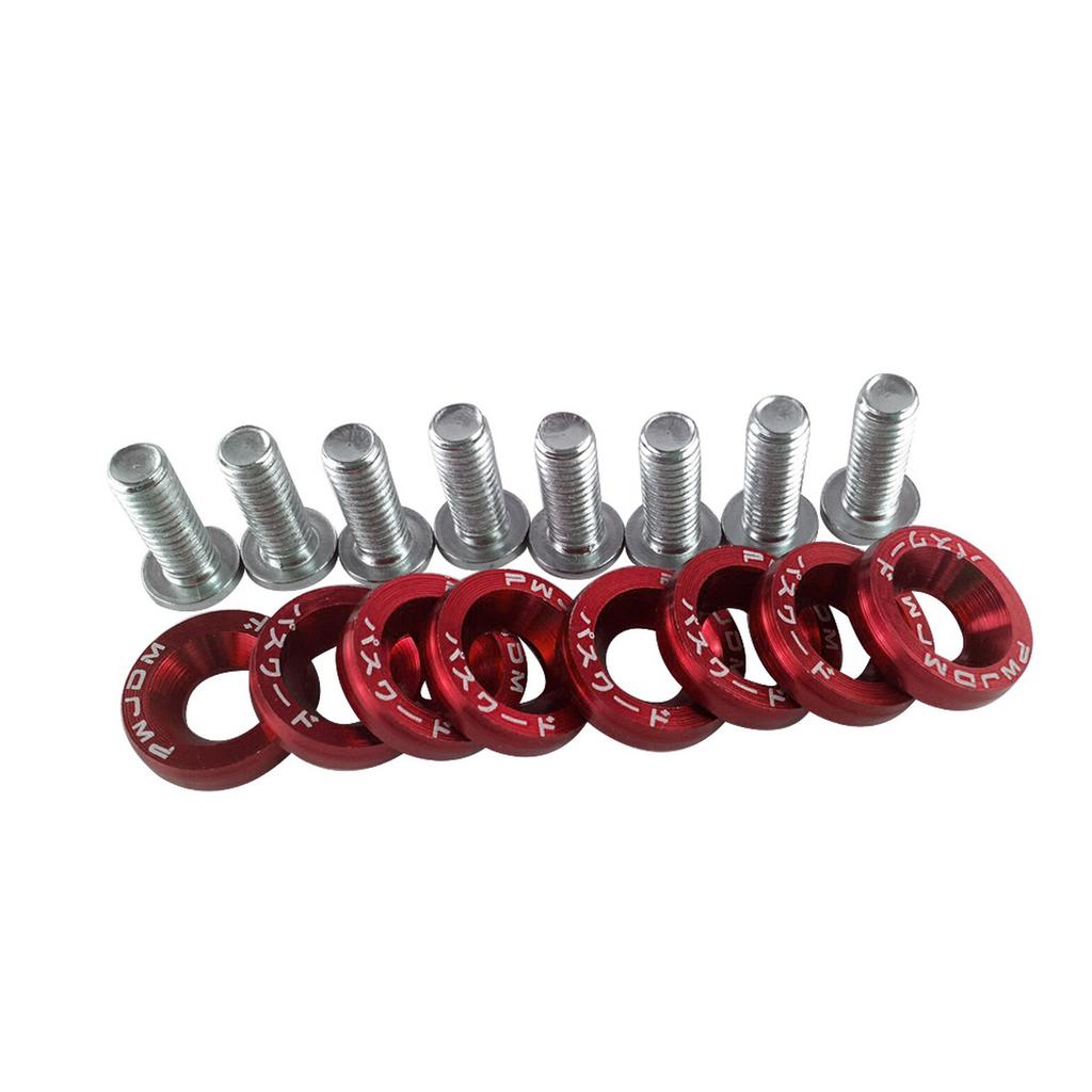 10 PZ Bulloni Universali M6 per Auto Adesivi JDM Rondella di Pressione Password Bulloni Targa Accessori per Modifica Car Styling