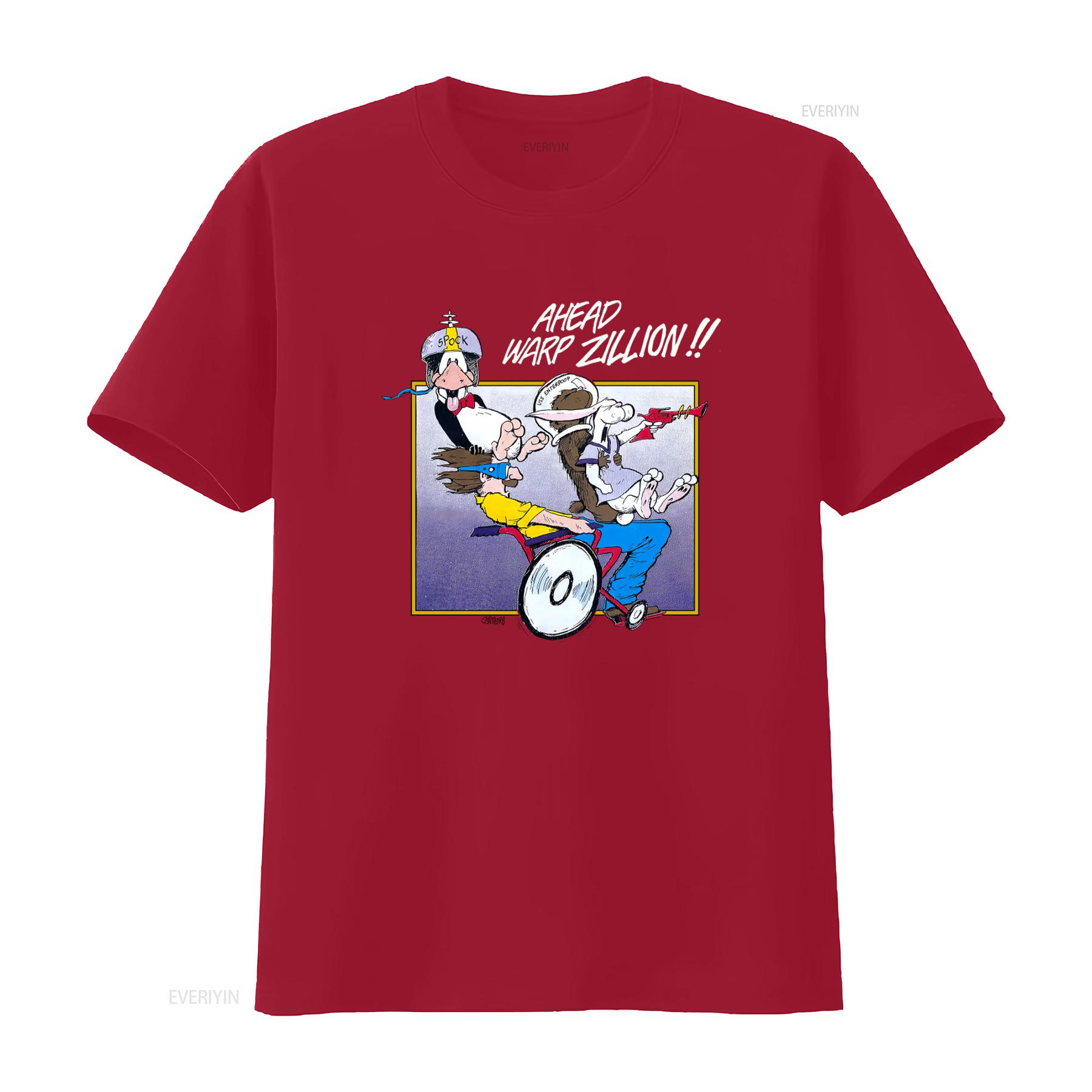 80s Bloom County Ahead Warp Zillion Comic Strip Opus Penguin T shirt Retro Cartoon Fun vintage Washed homme Stretched S