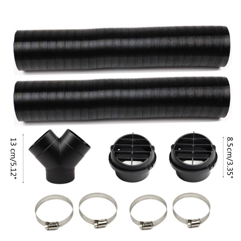 75mm Air Vent Ducting Y-shaped Elbow Pipe Outlet Exhaust Connector Joiner Kits
