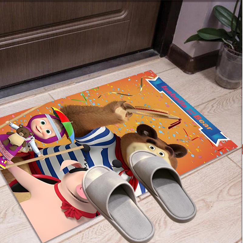 Masha and The Bear Pattern Rug, Indoor/Outdoor Mat, for Picnic, Gameroom, Bedroom, Office, Living Room, Home Decor Carpet, Birthday Gift