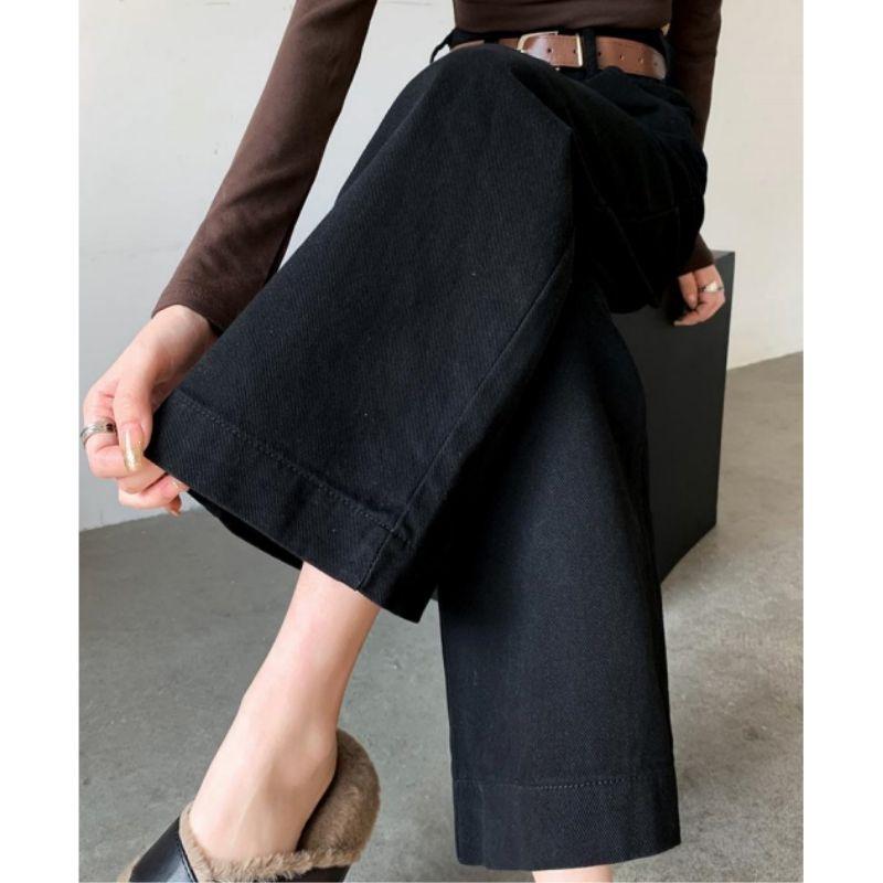 

Women s High-Waisted Dark Blue Denim Pants, Slimming Straight-Leg, Nine-Tenth Length, Perfect for Spring and Autumn 2026. 32 (recommended for 140-150 jin)
