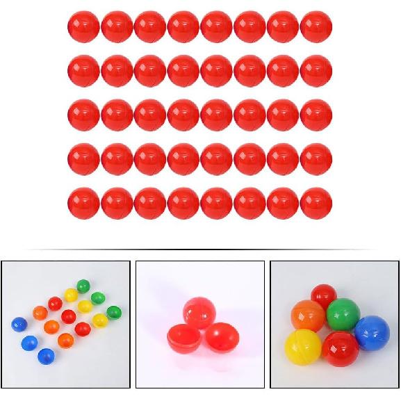 PRETYZOOM 50pcs Empty Colored Round Capsules 5cm Vending Machine Capsules Lottery Balls Small Bingo Raffle Drawing Balls