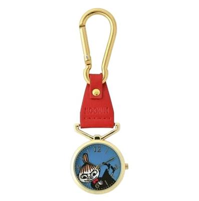 Taschenuhr Damen Analog Schlüsselanhänger Mumin Kleine My Mumin Karabiner KC2 Rot [Fieldwork] MOM014-2