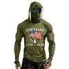 Men's Casual Raglan Sleeve Hooded Long Sleeve Sun Protection Shirt Lightweight Breathable Outdoor Sports Top with Face Cover and Thumb Holes