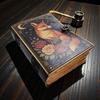 Handmade Leather Journal with Fox & Roses Cover – Vintage Deckle-Edge Paper, 200 Pages, 5x7 inch Diary, Gift Notebook