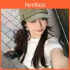 Retro Flat Top Beret For Ladies With Adjustable Fit And Sun Protection In Polyester Fabric For Autumn Wear