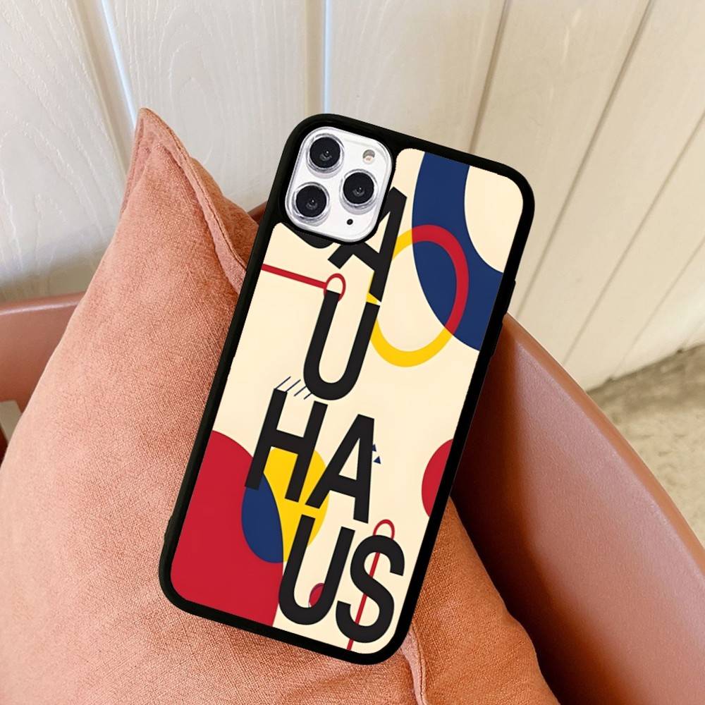 Abstract B-Bauhaus Geometric Art Phone Case For IPhone 17 16 15 14 13 Plus 12 11 Pro Max PC+TPU Cases Back Cover