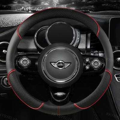 MINI Cooper R50 R55 R56 F57 Clubman Countryman Clubvan Coupe İçin Mikrofiber Deri Araba Direksiyon Simidi Kılıfı Oto Aksesuarları