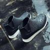 Men's Outdoor Hiking Rain Boots  Weight Rain Beach Non Slip Shoes Fishing Rain Black Work Shoes Durable Waterproof Rubber Shoes