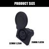 Female Plug Socket Mobility Scooter Panel Mount Port with Protective Cover Easy Installation Replacement Accessories