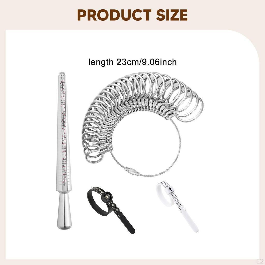 Sizer Measu Tool Set Mandrel Portable US Size 0-13 Accurate DIY Jewelry Making Sizing