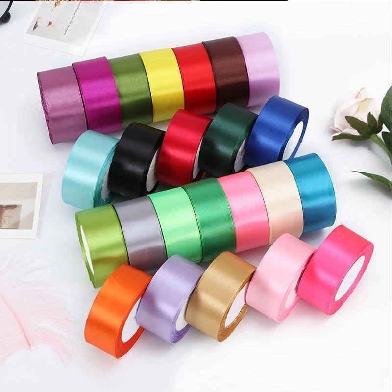 Ribbon Roll Satin Ribbon Wholesale Fabric Tape for Crafts Gift Satin Ribbon for Bows Artificial DIY Apparel for Sewing