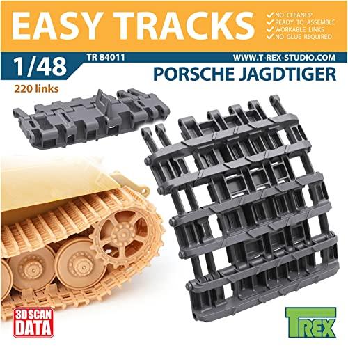T-Rex Studio 1/48 WWII German Army Jagdtiger Porsche-Type Suspension Tracks Plastic Model Parts TR84011