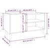 VidaXL Record Cabinet, Side Cabinet with Storage, Furniture for Turntable, Living Room Buffet, Modern, Smoked Oak 831954
