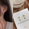 Simple Style Fashion Water Drop Earrings for Women Irregular Geometry Claw Stud Earrings Luxury Korean Female Summer Jewelry