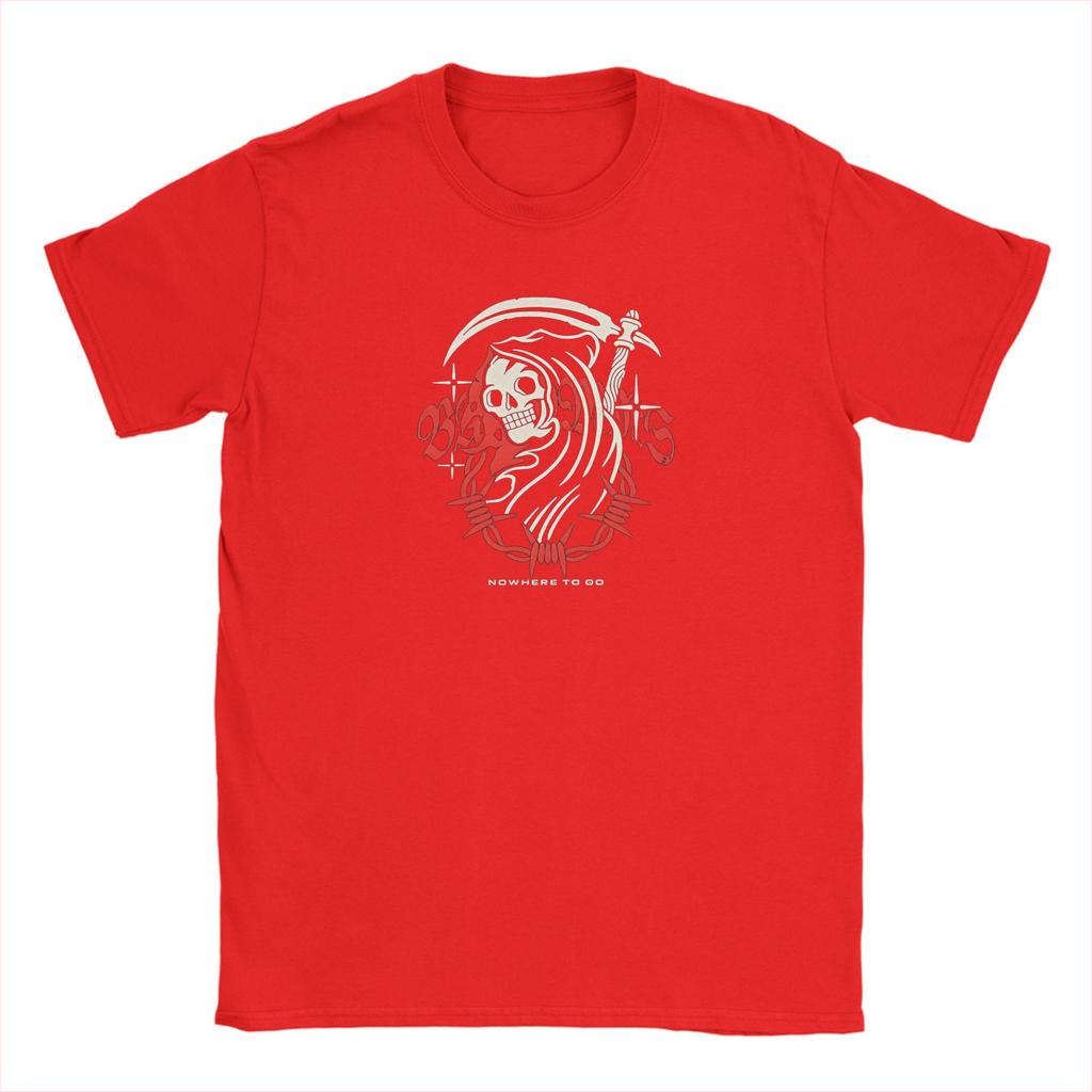 Vintage T-Shirt Beach B-Bad O-Omen Band Fashion T-Shirts 100% Cotton Tshirt for Man Y2K Casual Custom Short Sleeve Top Tees