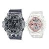 Casio Seria zegarków dla par G-Shock Trend Mody Klasyczny Czarny Różowy Sportowy Wodoodporny Mechanizm Kwarcowy Zegarki Unisex GA-700SK-1ADR+GMA-S110SR-7A
