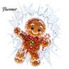 Seasonal Window Ornament 3D Christmas Clings, Removable No Residue Stickers, Santa Breaking Static Cling Decor Through Glass Wall Decals, Festive