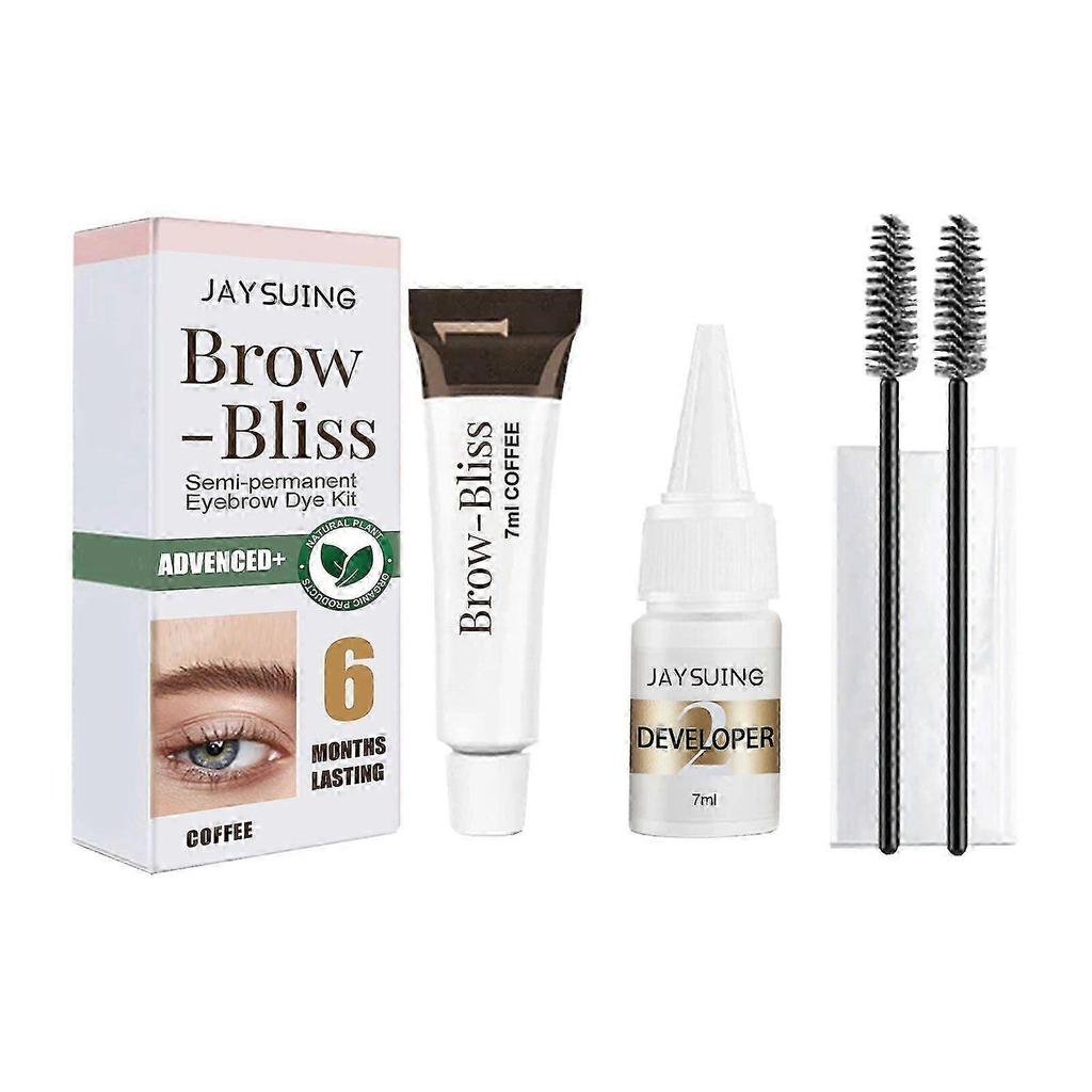 Long-Lasting Waterproof Eyebrow Dye Set  Semi-Permanent, Smudge-Proof, Easy To Apply with Nourishing Vitamin E & Natural Shades for Flawless, Long-Las