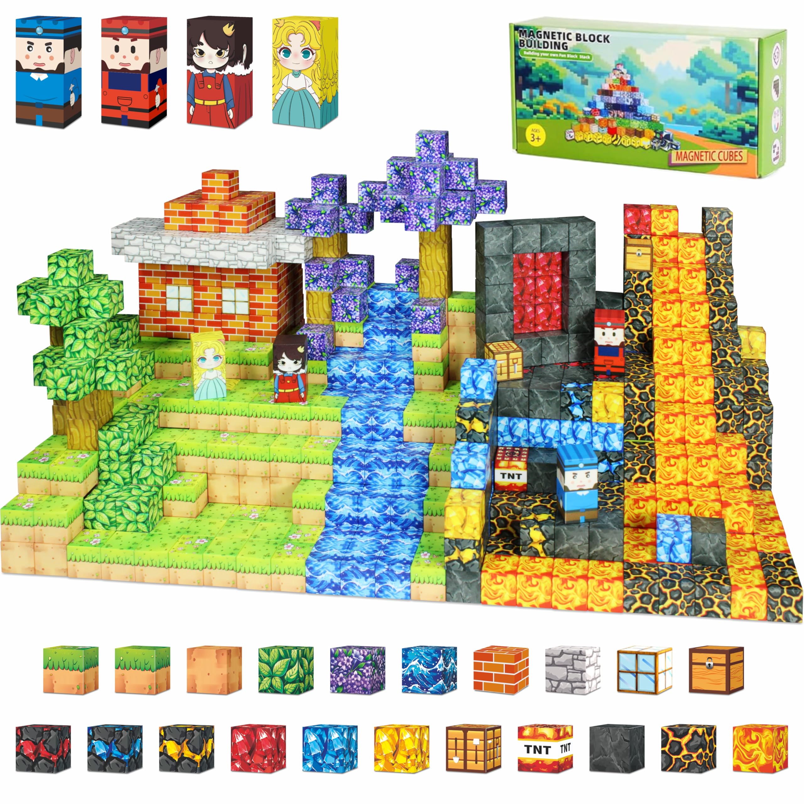 

Yolla Loos 150-Piece Magnetic Building Blocks Toy - Montessori Toy Set, Magnetic Building Blocks for Boys and Girls Ages 6+