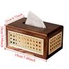 Solid Wood Wooden Napkin Case Thickened Wet Wipes Container High Quality Rattan Tissue Box  Bedroom