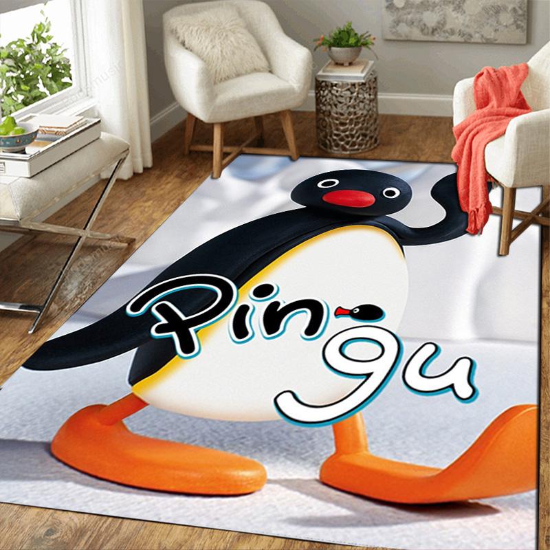 Pingu (cartoon Penguin) Rug Floor Mat for Living Room or Bedroom Soft and Comfortable Carpet a Gift for Birthday and Holiday.