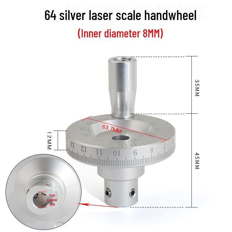 Metal Laser Scale Manual Slide Table Tool with Angle Handle Handwheel