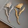 Suit Charm Deco Flower Bud Brooch Zinc Zinc Alloy Clothing Pin Accessories Romantic Tulip Brooch  Woman