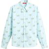 X Гаррі Ламберт Колаборація FW24 Сорочка з довгим рукавом на ґудзиках з принтом слона Унісекс сорочки Небесно-блакитний 06917385-403