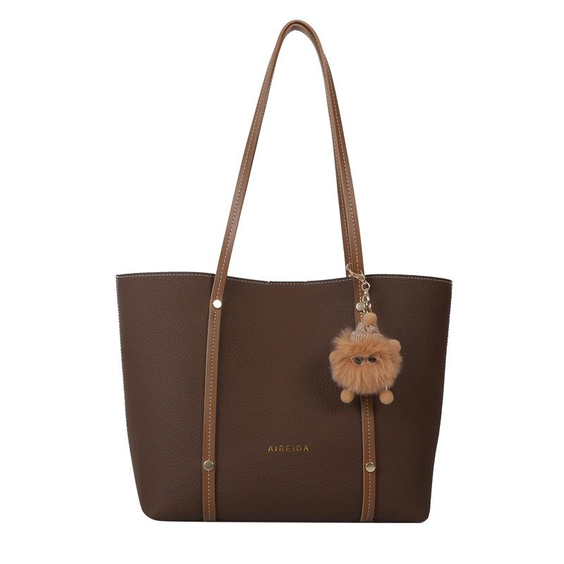 

Women s large-capacity new fashion minimalist shoulder tote bag retro versatile class commuter women s bag