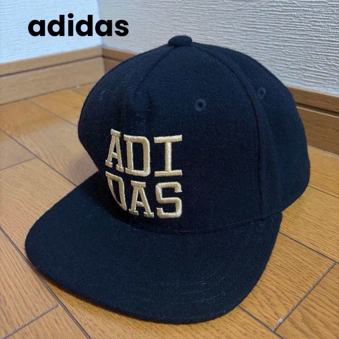 Used adidas adidas cap baseball cap wool material black