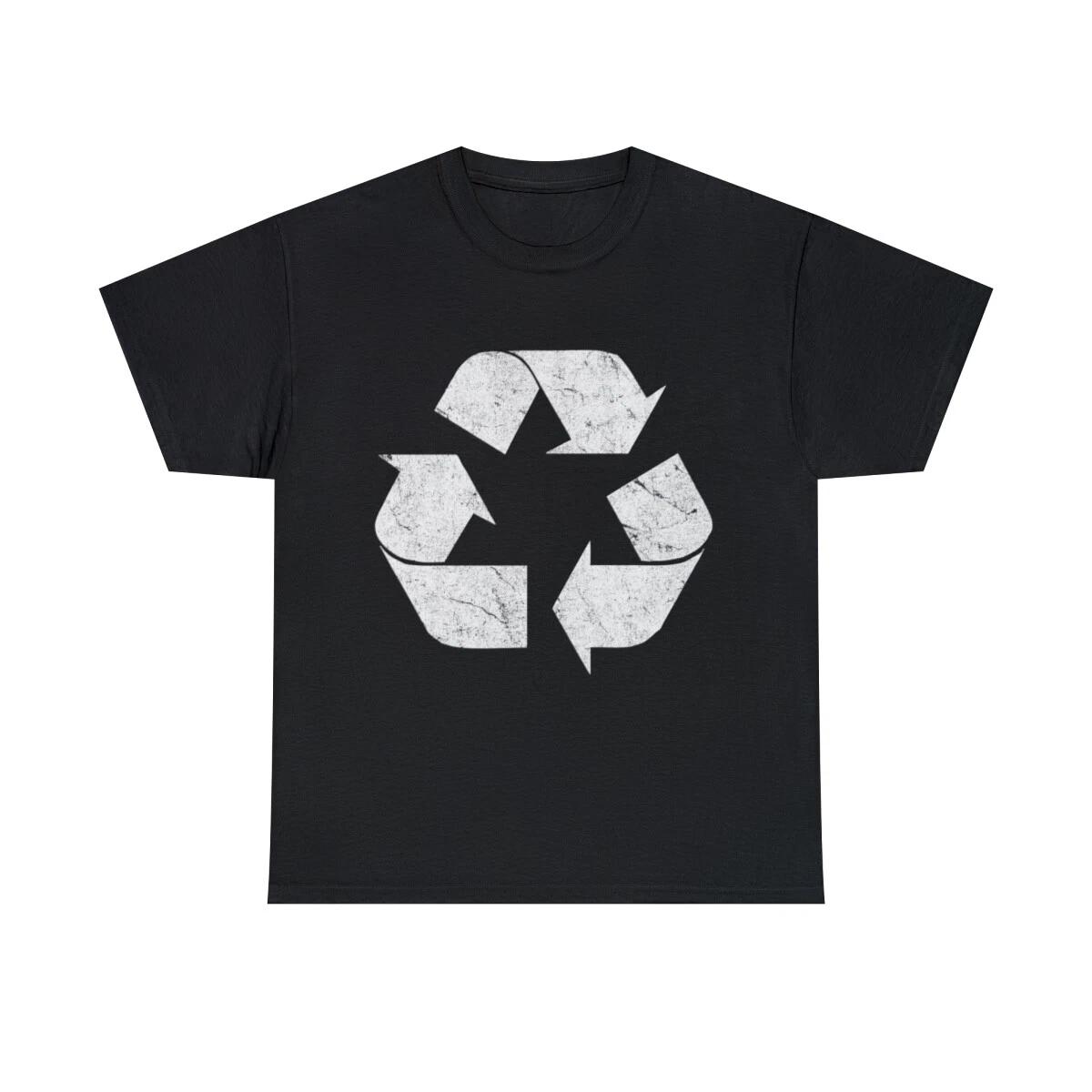 Retro Recycle Logo Graphic Tee Shirt, S-5XL 2XL