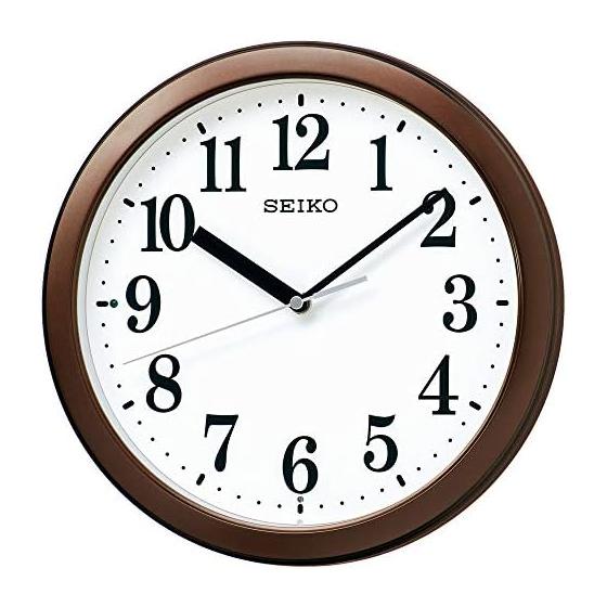 Seiko Clock Seiko Clock Настенные часы Радио Аналоговые Компактный размер Коричневый металлик Диаметр 28,0x4,6 см BC416B
