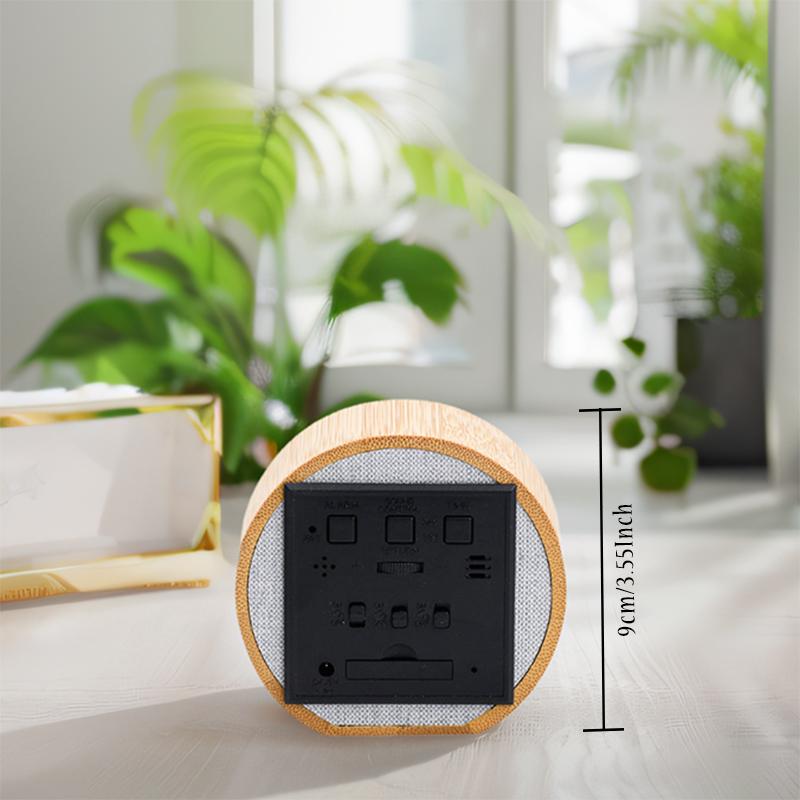 Wooden Digital Alarm Clock Silent Table Clock Modern Home Decoration for Bedroom Office Niditon