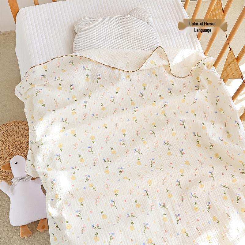 Double-Layer Cotton Gauze Baby Swaddle & Bath Towel Blanket