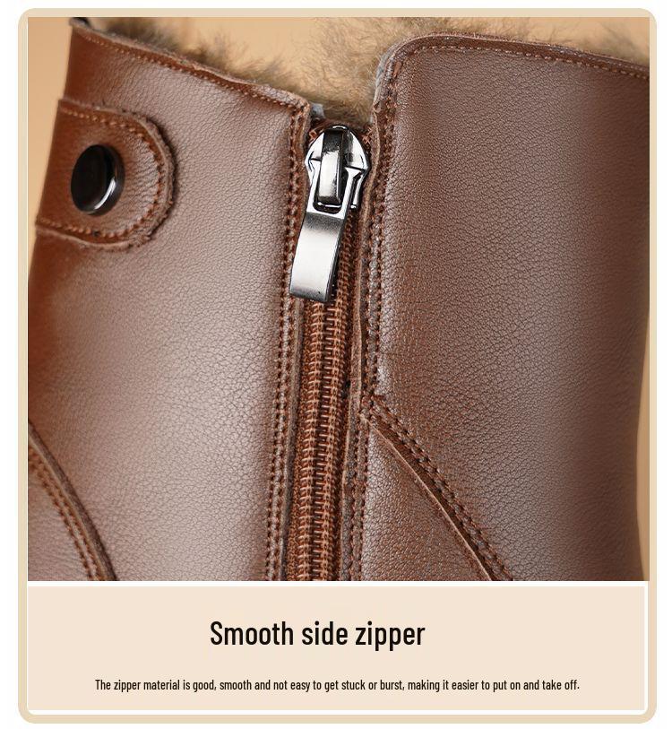 Cizme de zăpadă de iarnă pentru femei, căptușite cu fleece - Antiderapante, cizme scurte groase de bumbac