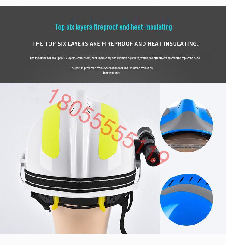 F2 Fireproof Rescue Helmet - Disaster Relief and Firefighting, High Temperature Resistant