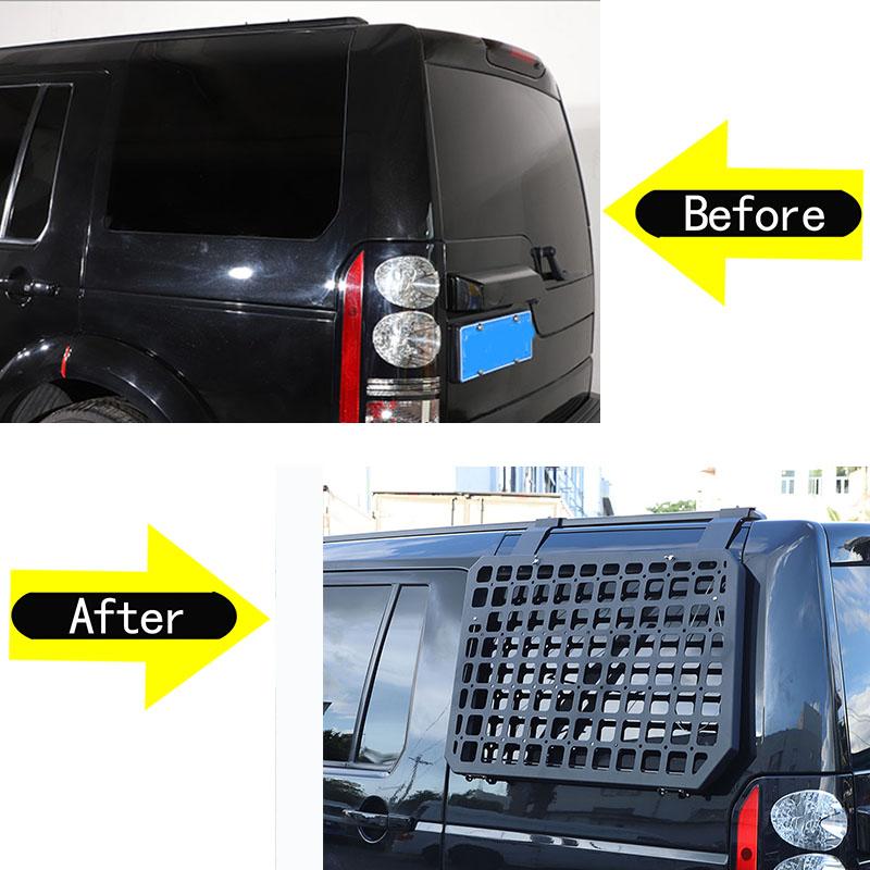Car Rear Window Glass Armor Protective Frames Foldable Shelf Storage Rack For Land Rover Discovery 4 LR4 2010-2016 Accessories