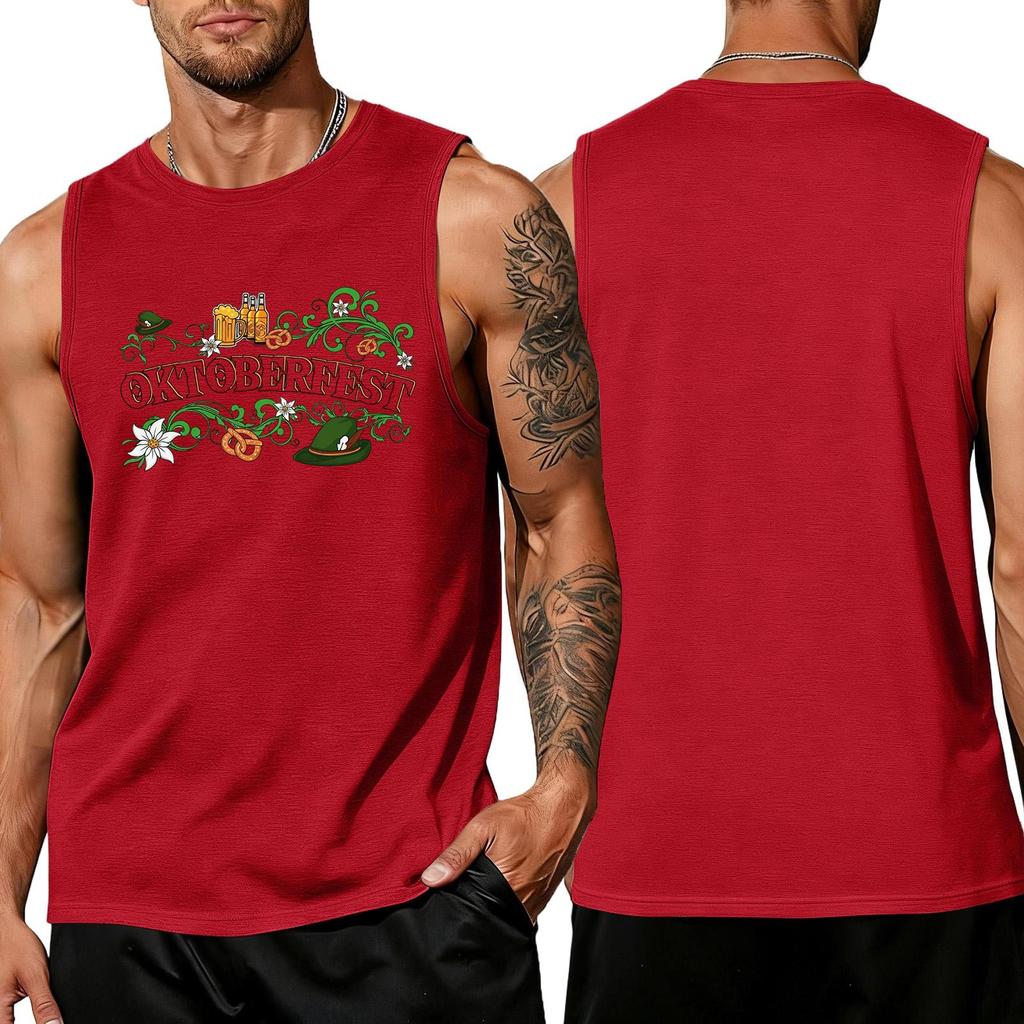 Men Sleeveless Tank Top Casual Summer Loose Fit Lightweight Muscle Shirt Breathable Soft Fabric Comfortable Beachwear