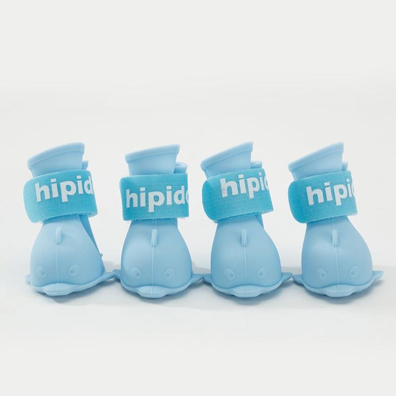 4Pcs Pet WaterProof Rainshoe Anti-slip Rubber Boot For Small Medium Large Dogs Cats Outdoor Shoe Dog Ankle Boots Pet Accessories