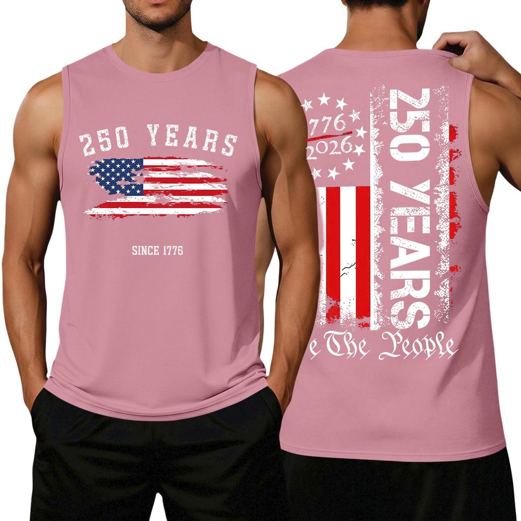 Men 4th Of Shirts USA Muscle Sleeveless Shirt Patriotic Tank Tops