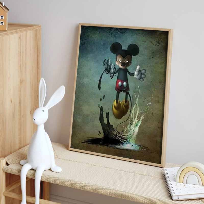 Disney Diamond Painting Dark themed Mickey Mouse 5D DIY Rhinestone Diamond Embroidery Cross stitch Home and Wedding Decoration