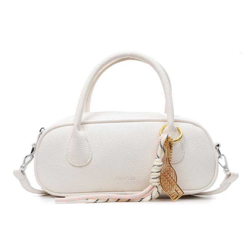 Popular Fashion High-quality Lychee Pattern Portable Baguette Bag Women's Versatile Commuting Temperament Niche Casual Messenger Bag