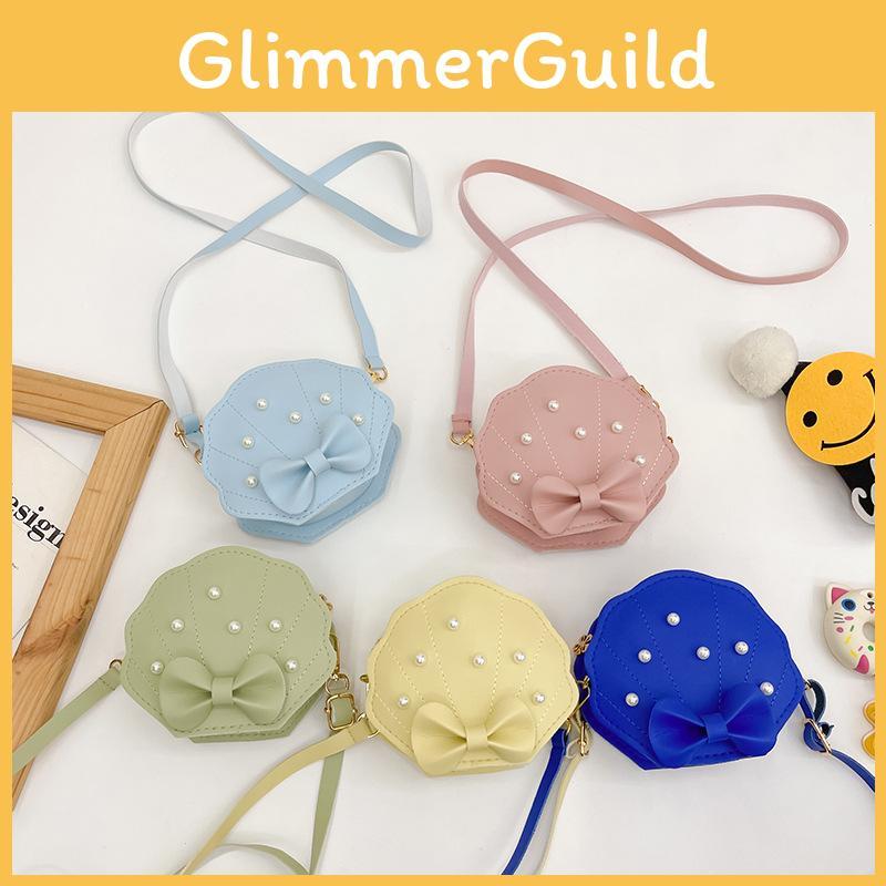 Shell Princess Pearl Bag With Bow For Kids School Daily Use Cute And Sweet