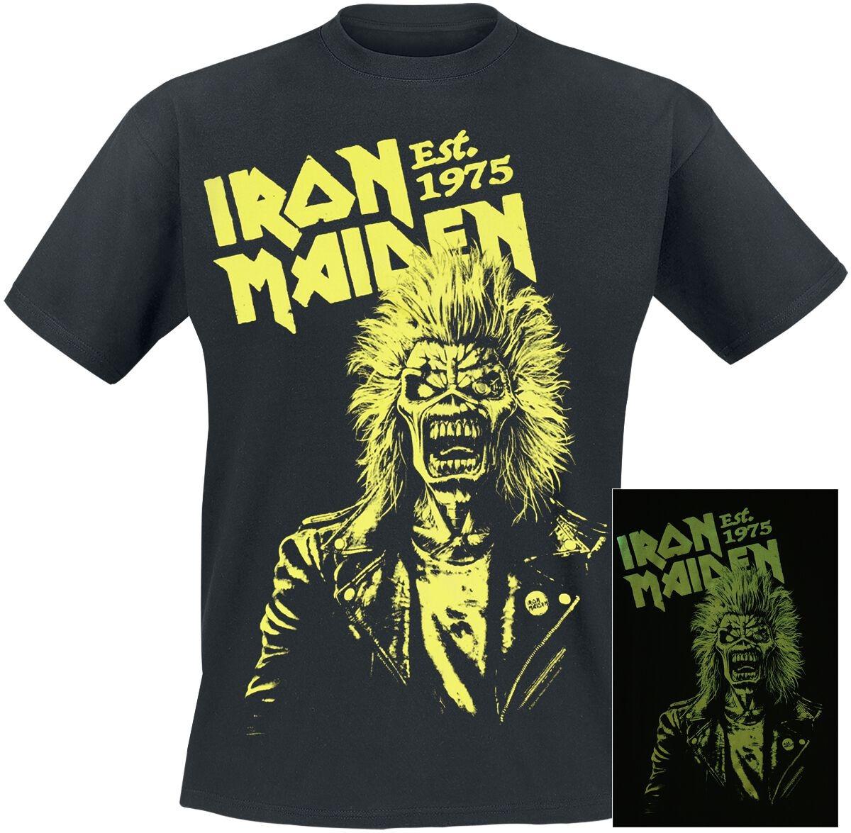 

Iron Maiden Eddie Neon Est.1975 Tee for Heavy Metal Fans Who Love Band’s Iconic Design in Casual Wear XL