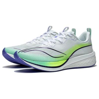 Li Ning Red Hare 6 Pro Textil, TPU-Dämpfung Niedrig geschnitten Sprint Laufschuhe Herren Weiß ARMT013-12