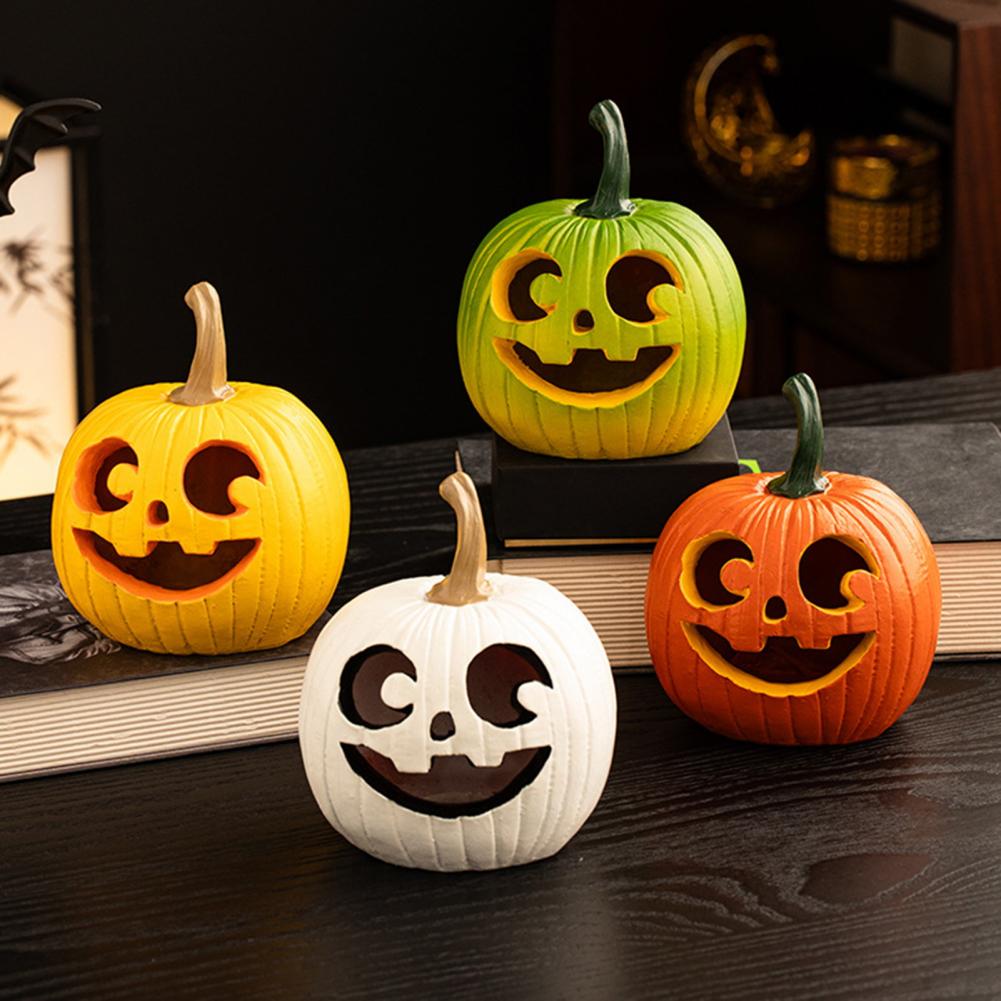 Kürbisfigur Halloween Dekoration Halloween Esstisch Dekoration Gruselige Kürbisfigur Handgefertigt für Bauernhaus für Zuhause