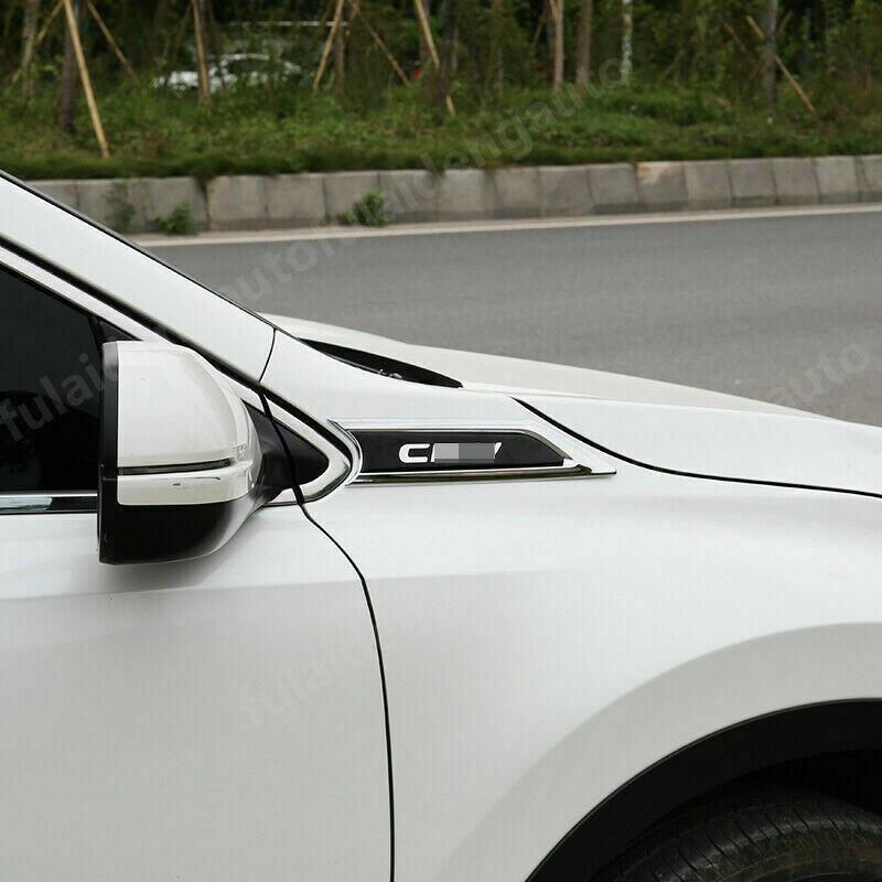 2X For Honda CR-V 2017-2022 Chrome Fender Side Body Emblem Hood Trim Decor Cover