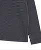 BEYOND CLOSET [Collection Line] Heavyweight Waffle Henley Neck T-Shirt Charcoal Gray