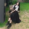 Trendy Doll Collar Lace Slim Dress - Summer French Tea Break